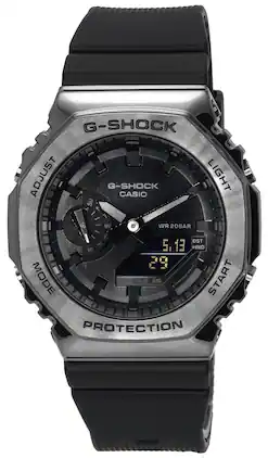 Casio - G-Shock Metal Clad Analog Digital Quartz GM-2100BB-1A GM2100BB-1 200M Men's Watch - Black