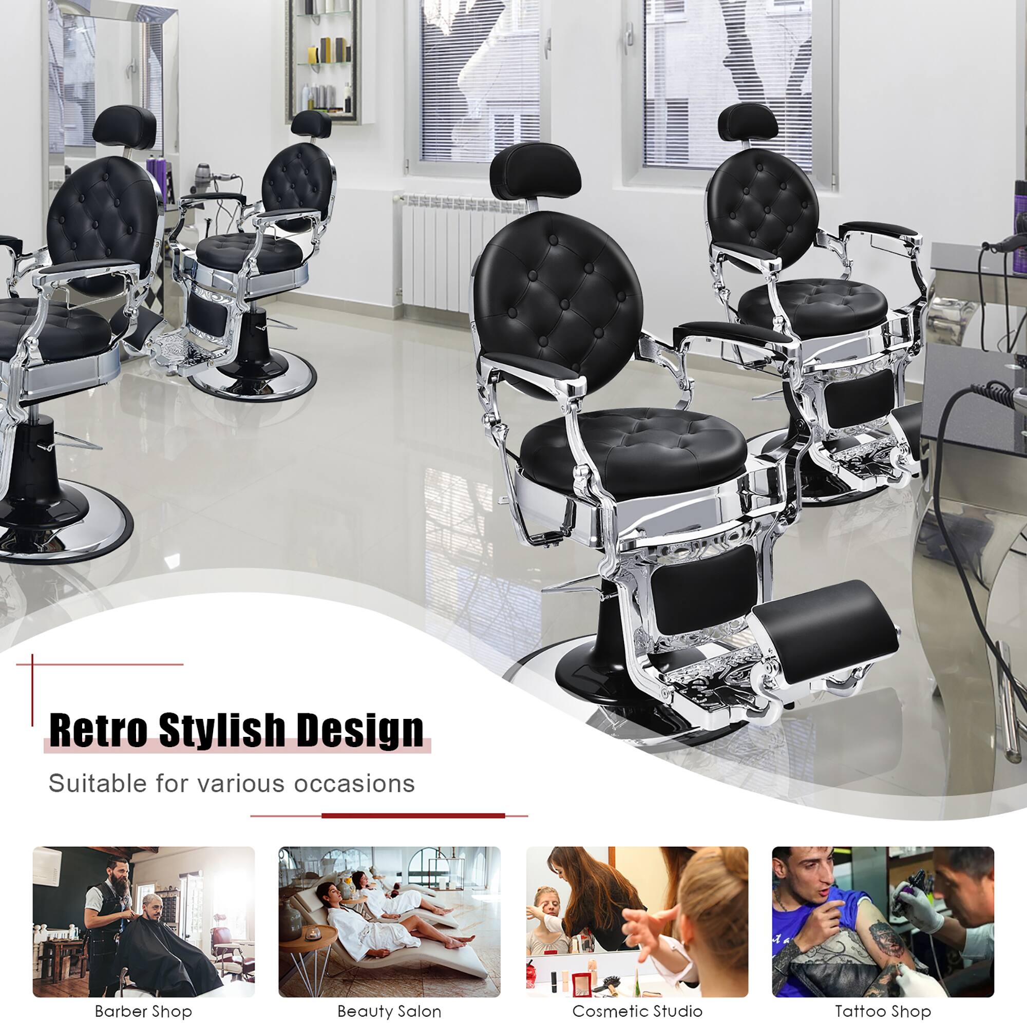 Retro Stylish Design Suitable for various occasions Barber Shop Beauty Salon Cosmetic Studio Tattoo Shop