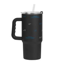 Logo Brands - Carolina Panthers 24oz. Step and Repeat Powder Coat Tumbler - Black