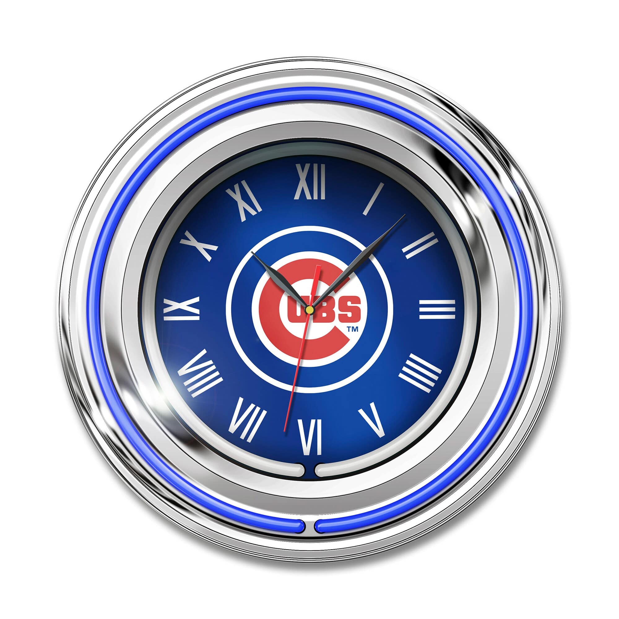 Imperial - Chicago Cubs 15" Team Color Neon Clock - Blue