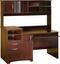 South Shore - Home Office Hutch-Style Computer Desk - Royal Cherry-Angle_Standard