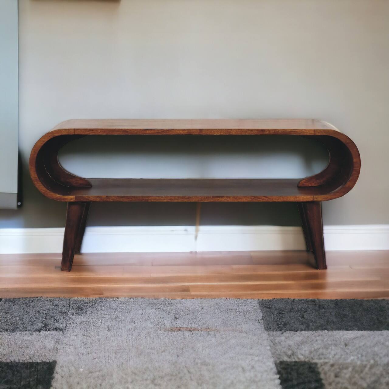 Alt View 8. Artisan Furniture - Artisan Furniture Solid Wood Amaya Nordic Style Coffee Table, Open Storage, Dark Brown - Brown.