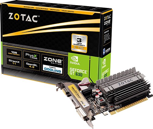 Zotac - Zone Edition NVIDIA GeForce GT 630 1GB DDR3 PCI Express Graphics Card