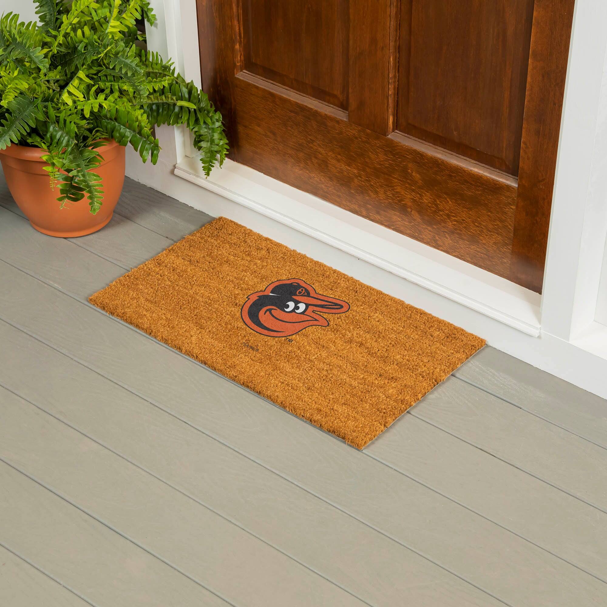Alt View 1. Evergreen Enterprises - Baltimore Orioles 28" x 16" Primary Logo Coir Mat - Multicolor.
