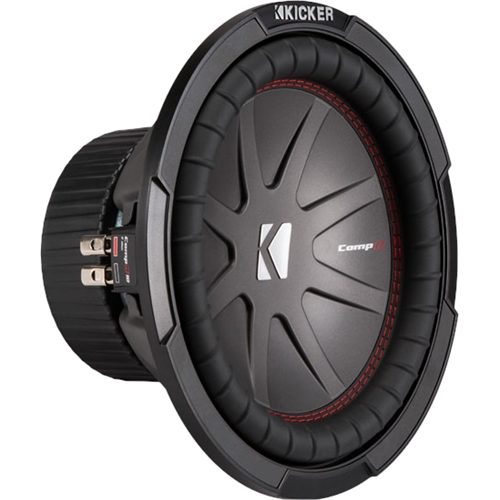 Angle View: KICKER - CompR 10" Dual-Voice-Coil 4-Ohm Subwoofer - Black