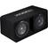 Angle. KICKER - CompR Dual 10" Dual-Voice-Coil 2-Ohm Subwoofers with Enclosure - Black.