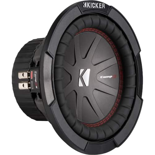 Angle View: KICKER - CompR 8" Dual-Voice-Coil 4-Ohm Subwoofer - Black