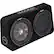 Angle. KICKER - CompRT 10" Dual-Voice-Coil 4-Ohm Loaded Subwoofer Enclosure - Black.