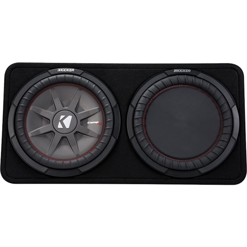 KICKER - CompRT 12 Dual-Voice-Coil 2-Ohm Loaded Subwoofer Enclosure - Black was $299.95 now $239.95 (20.0% off)