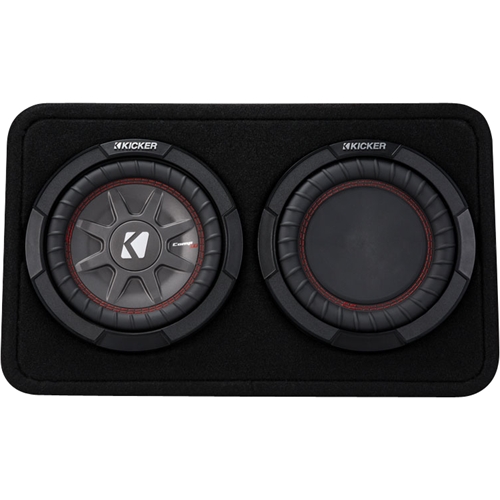 KICKER - CompRT 8 Dual-Voice-Coil 2-Ohm Loaded Subwoofer Enclosure - Black was $229.95 now $183.95 (20.0% off)