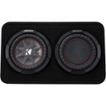 Front Zoom. KICKER - CompRT 8" Dual-Voice-Coil 2-Ohm Loaded Subwoofer Enclosure - Black.