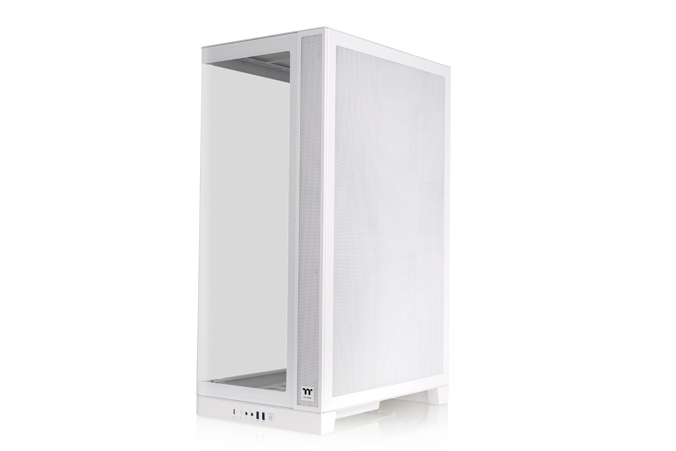 Alt View 1. Thermaltake - CAPO X, Dual System Chassis, mATX/mITX, Curved TG - White.