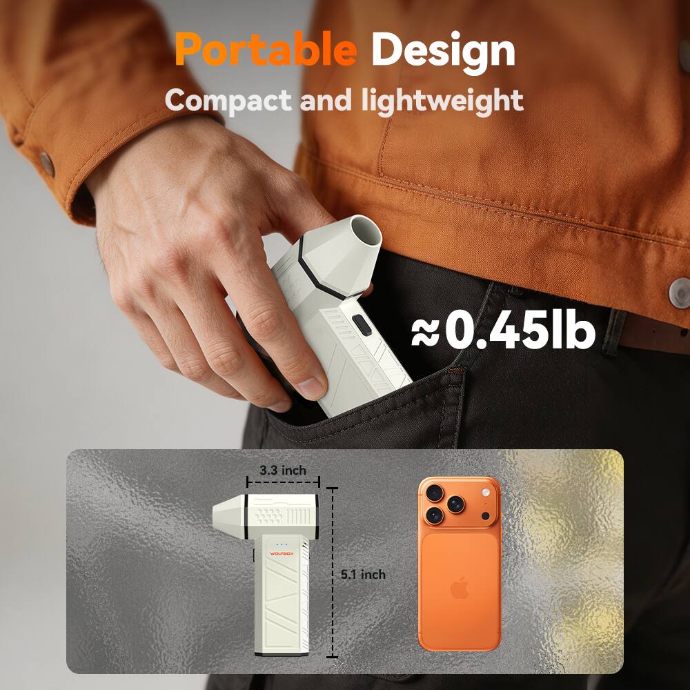 Portable Design  
Compact and lightweight  
~0.45lb  
3.3 inch  
5.1 inch