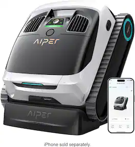Aiper - Scuba N1 Max Cordless Robotic Pool Cleaner for In-Ground Pools up to 2150sq.ft, Automatic Pool Vacuum, Lasts 180 Mins - White