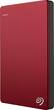 Seagate - Backup Plus Slim 2TB External USB 3.0/2.0 Portable Hard Drive - Red - Larger Front
