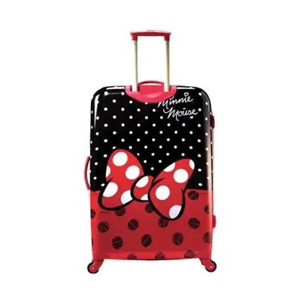 Front. American Tourister - Disney 31" Spinner - Minnie mouse red bow.