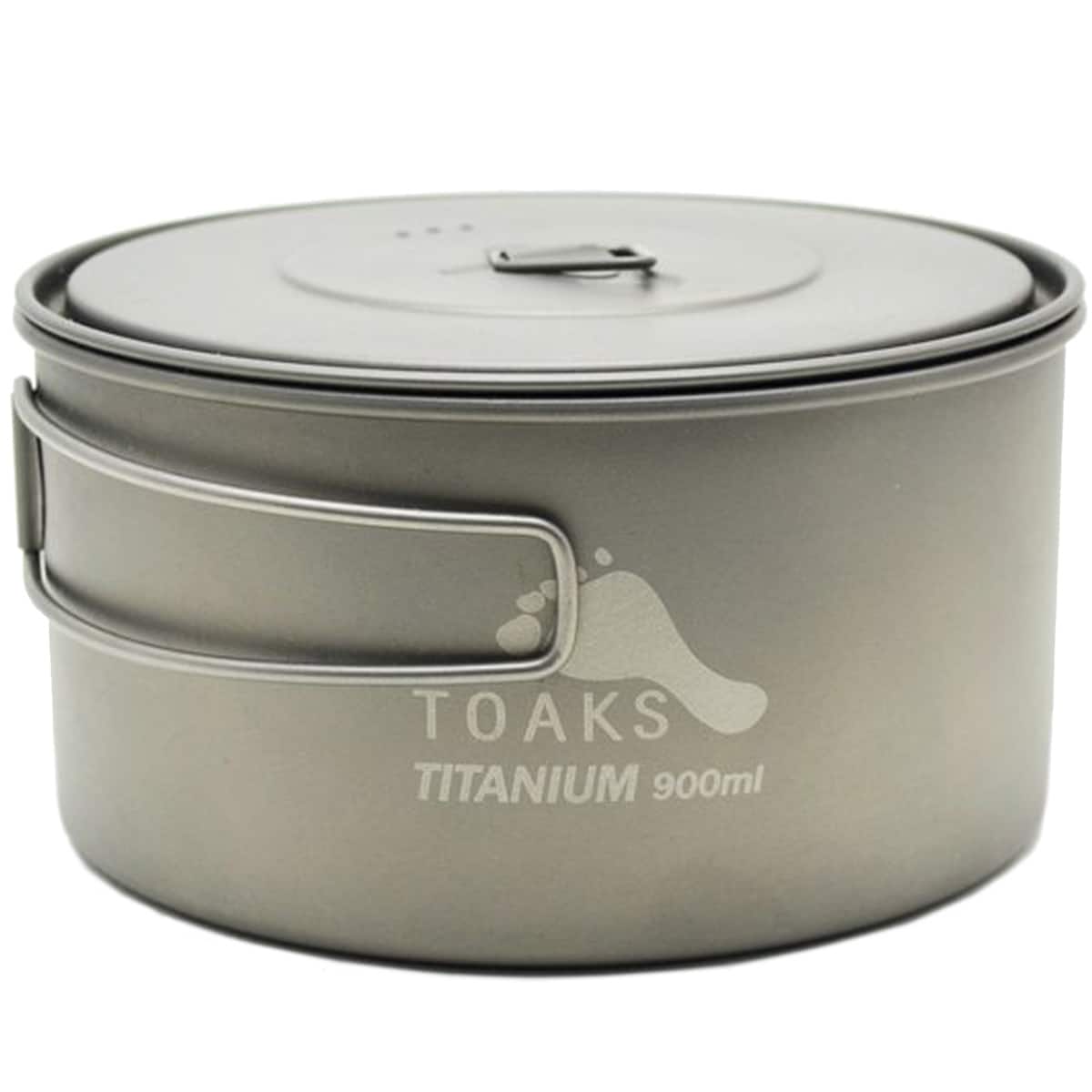 TOAKS - Titanium 900ml D130mm Cooking Pot - POT-900-D130 - Outdoor Camping - Silver