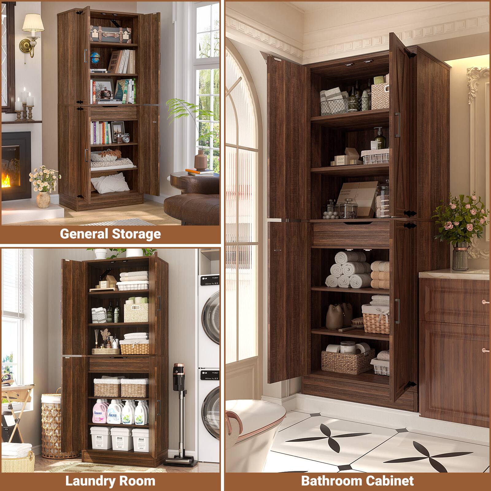 General Storage  
Laundry Room  
Bathroom Cabinet
