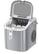 Alt View 3. LHRIVER - Portable Countertop Ice Maker with Carrying Handle and Scoop, 9 Ice Cubes in 6 Minutes, 26 lbs Daily Output - Grey.