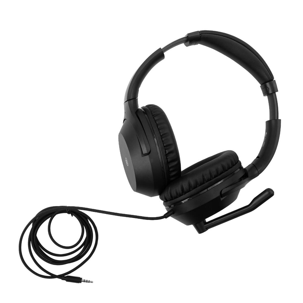 Angle. RadioShack - Wired Headphones with Microphone 3304402 - Black.