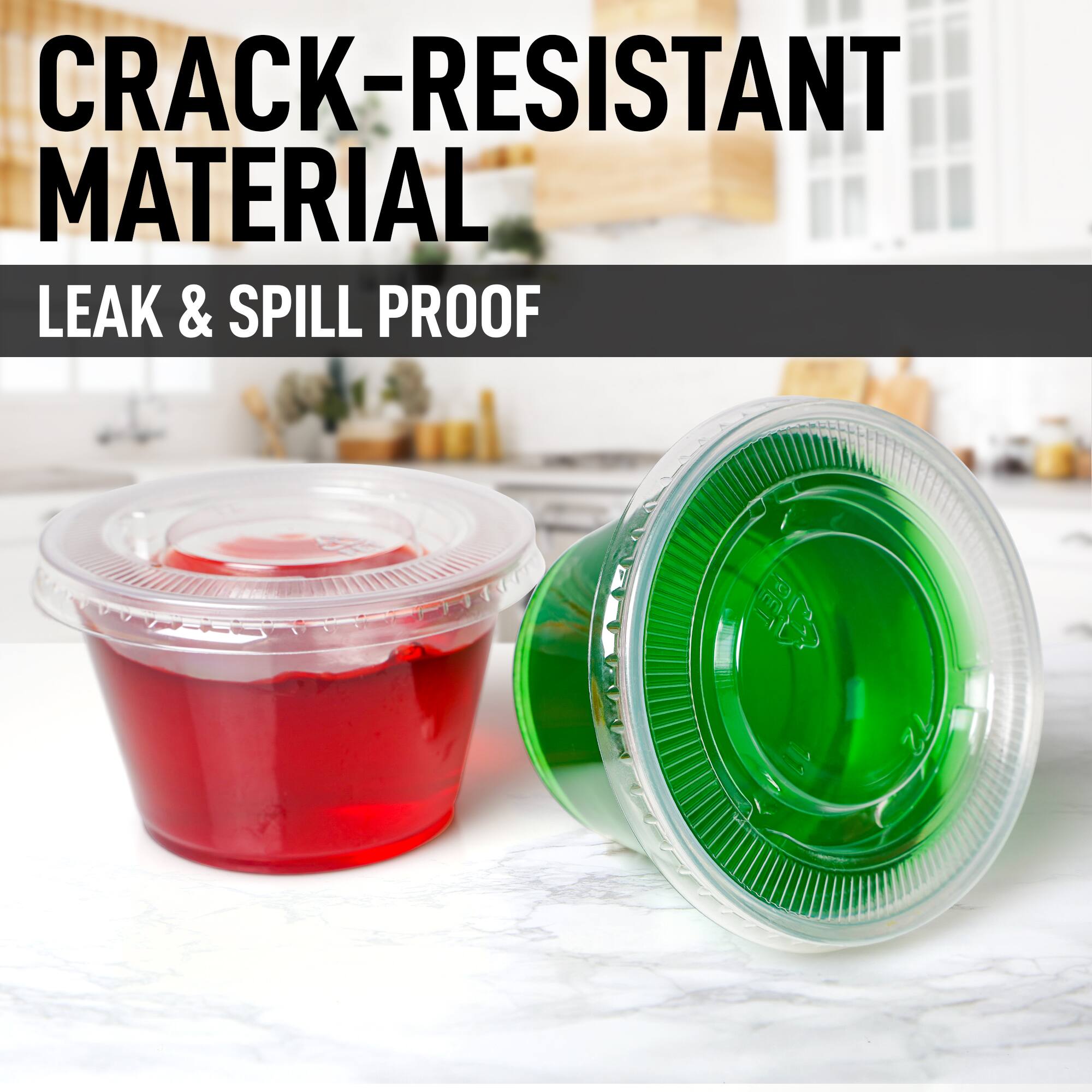 CRACK-RESISTANT MATERIAL  
LEAK & SPILL PROOF