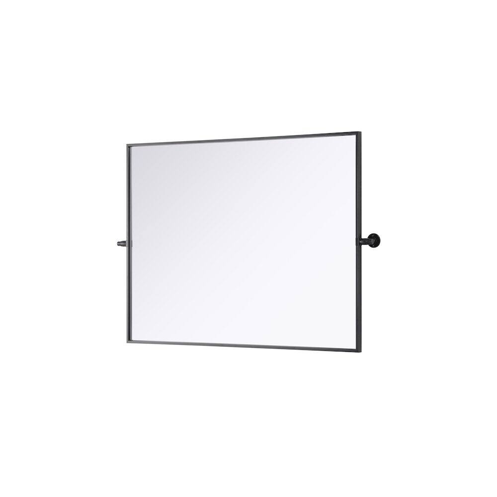 Alt View 1. Elegant Kitchen and Bath - Amoura 40X30 Pivot Mirror In Black - Black.