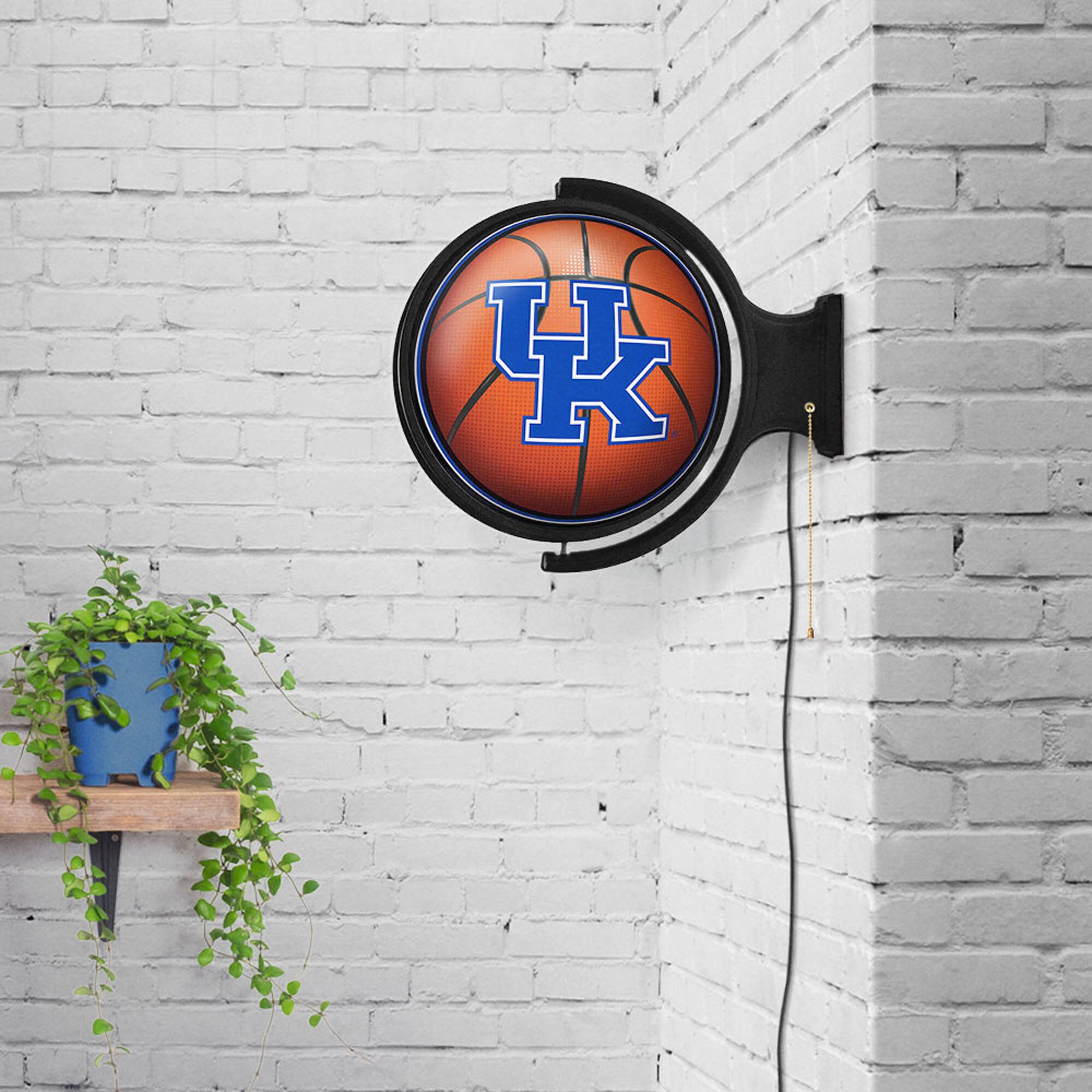 Alt View 3. The Fan-Brand - Kentucky Wildcats Basketball 21'' x 23'' Rotating Lighted Wall Sign - Multicolor.