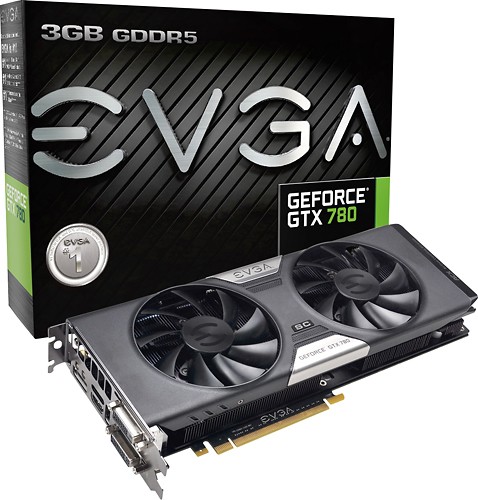 Best Buy Evga Nvidia Geforce Gtx 780 Superclocked 3gb Gddr5 Pci Express 3 0 Graphics Card 03g P4 2784 Kb