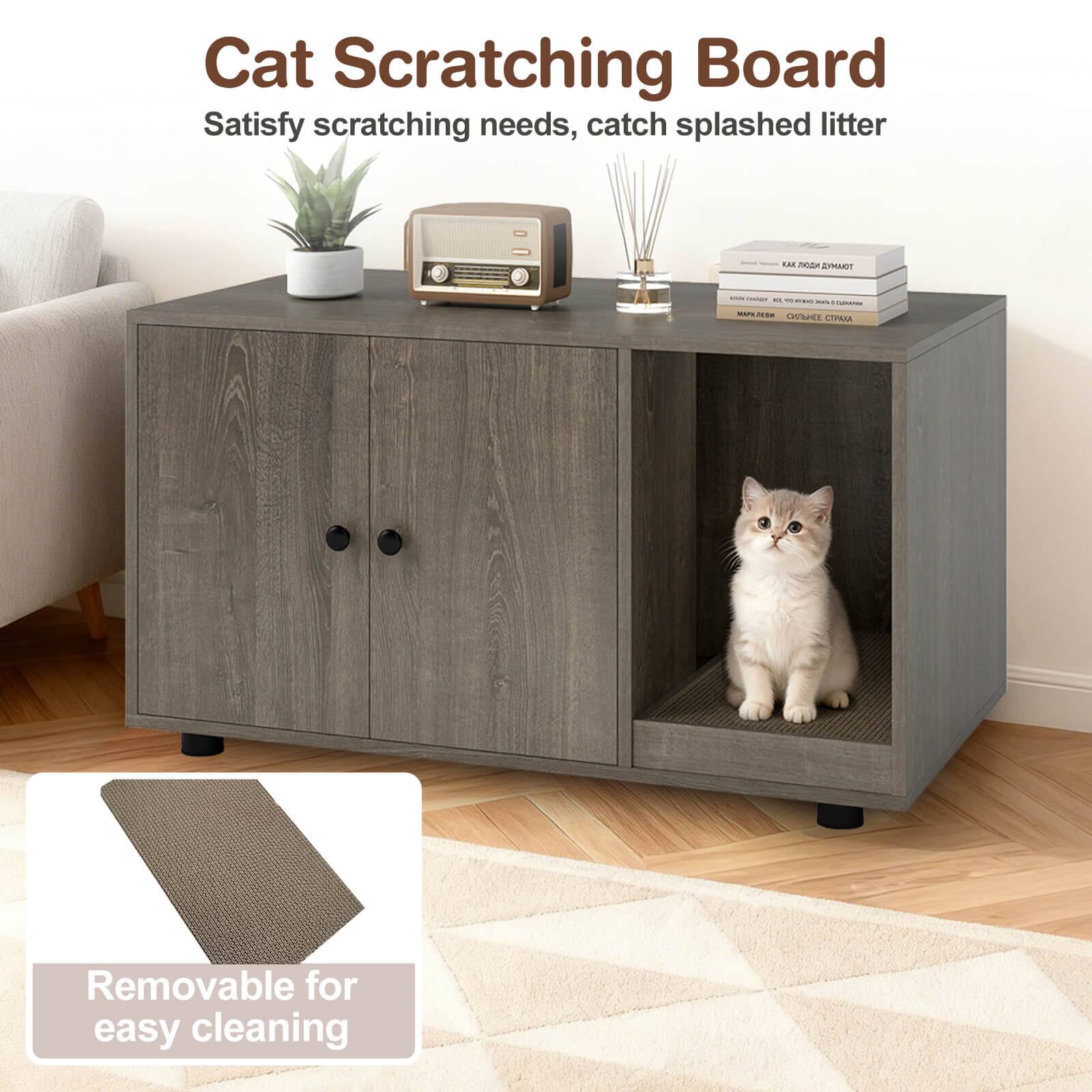Cat Scratching Board  
Satisfy scratching needs, catch splashed litter  

Removable for easy cleaning