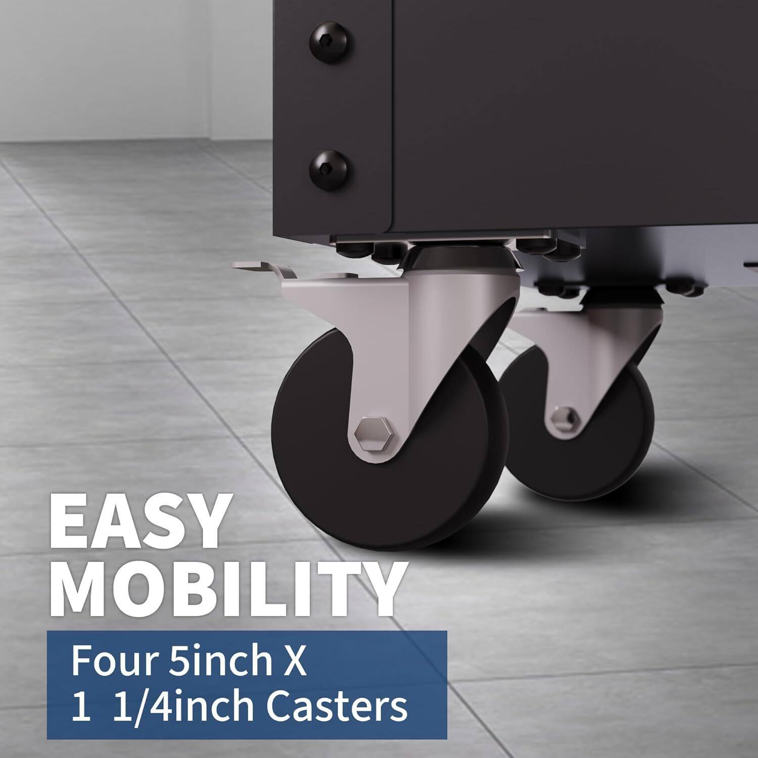 EASY MOBILITY  
Four 5inch X 1 1/4inch Casters