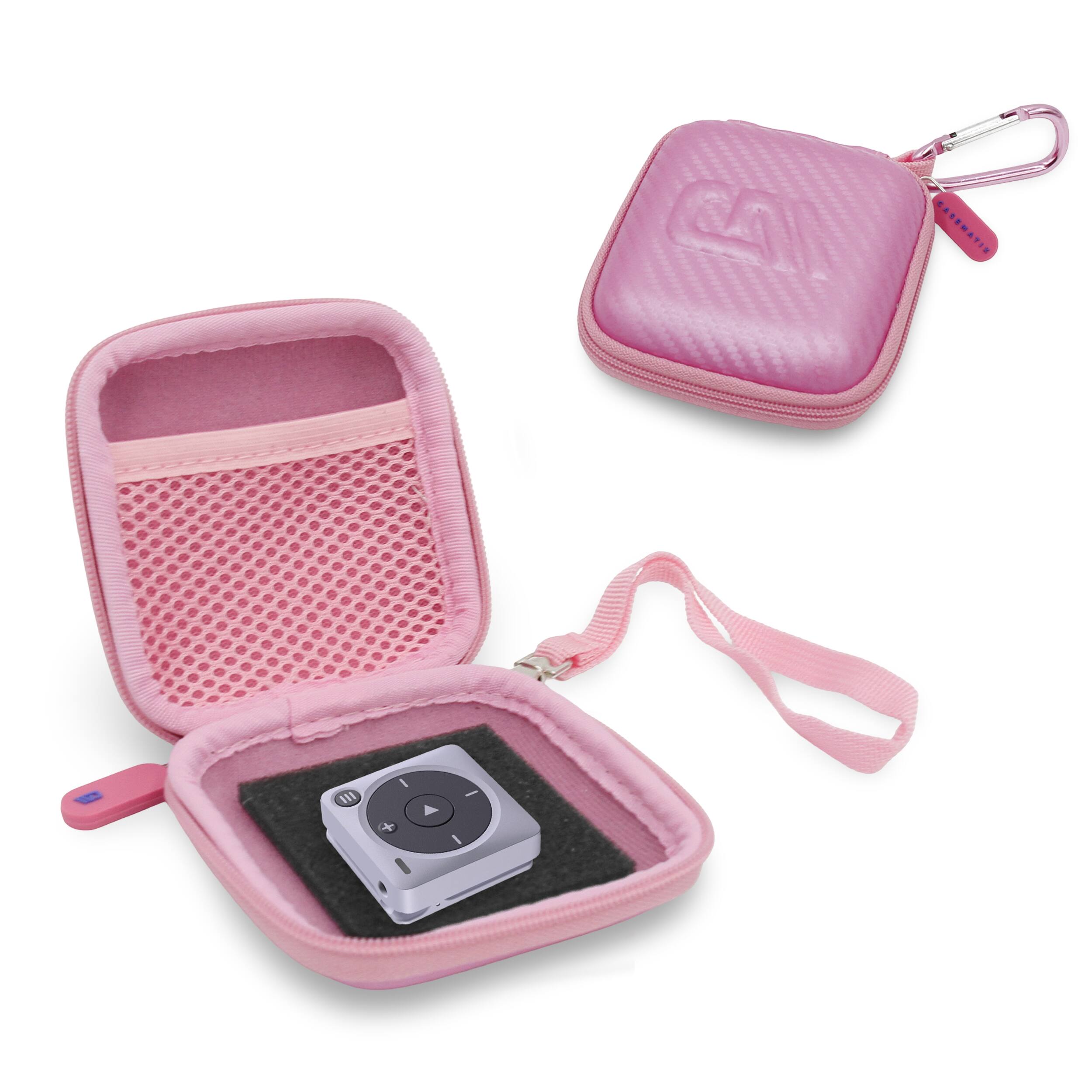 Front. CASEMATIX - Carry Case for Mighty 3 Spotify & Amazon Music Player – Hard Shell Travel Case for Portable Offline Music Player - Pink.