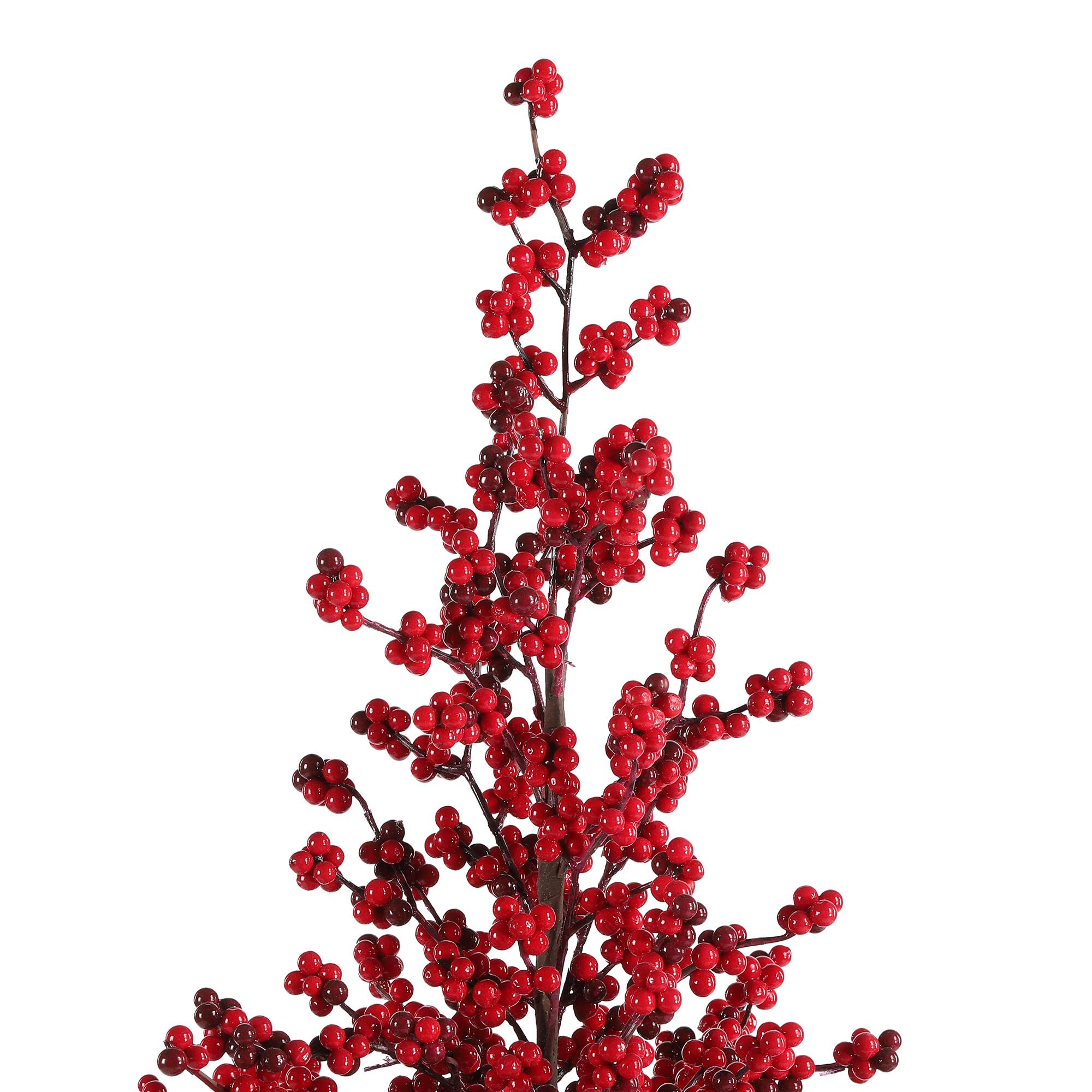 Alt View 6. Glitzhome - 41"H  Christmas berry  Porch Tree - Green.