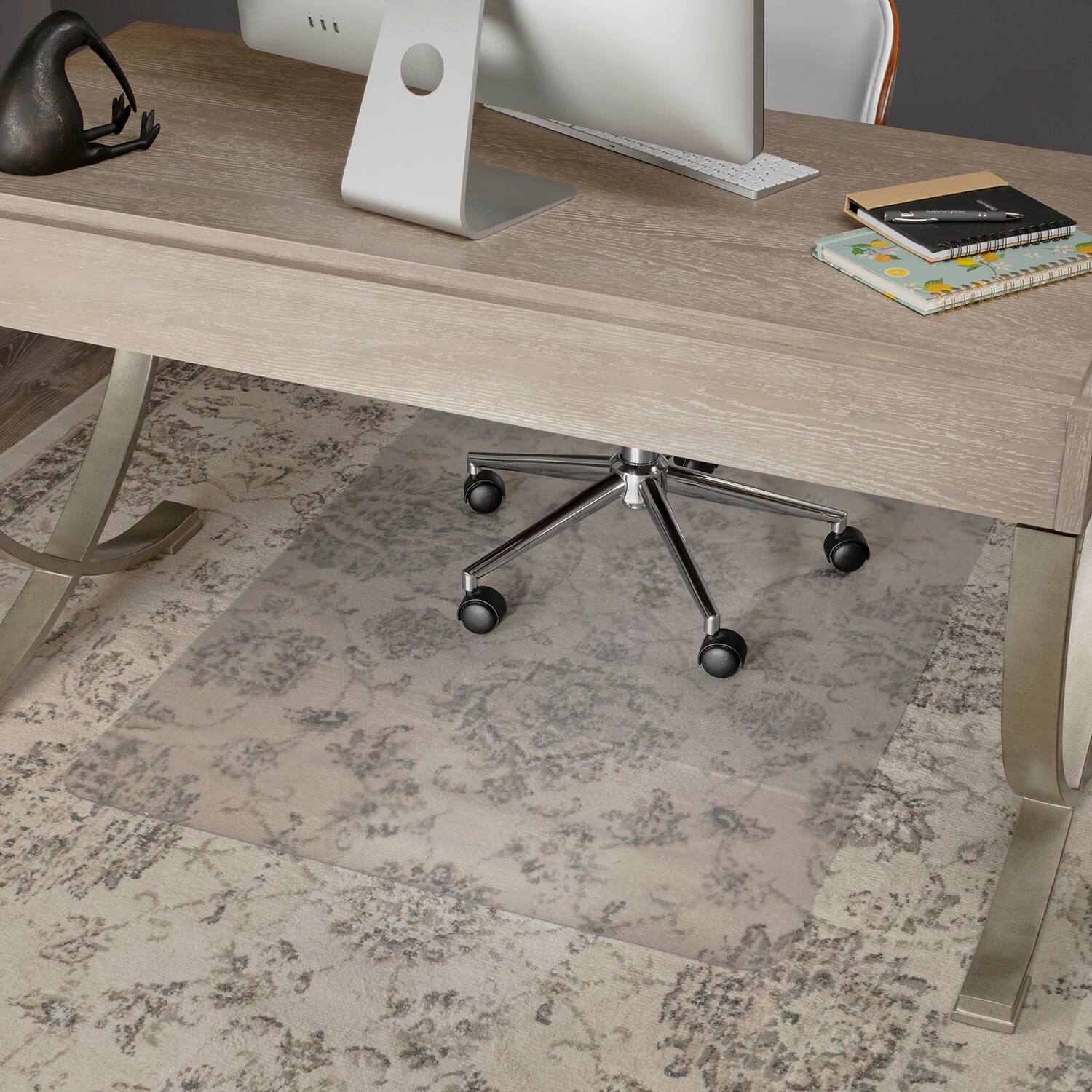 Alt View 5. Deflecto - Deflecto SuperGrip Multi-surface Chair Mat - Clear.