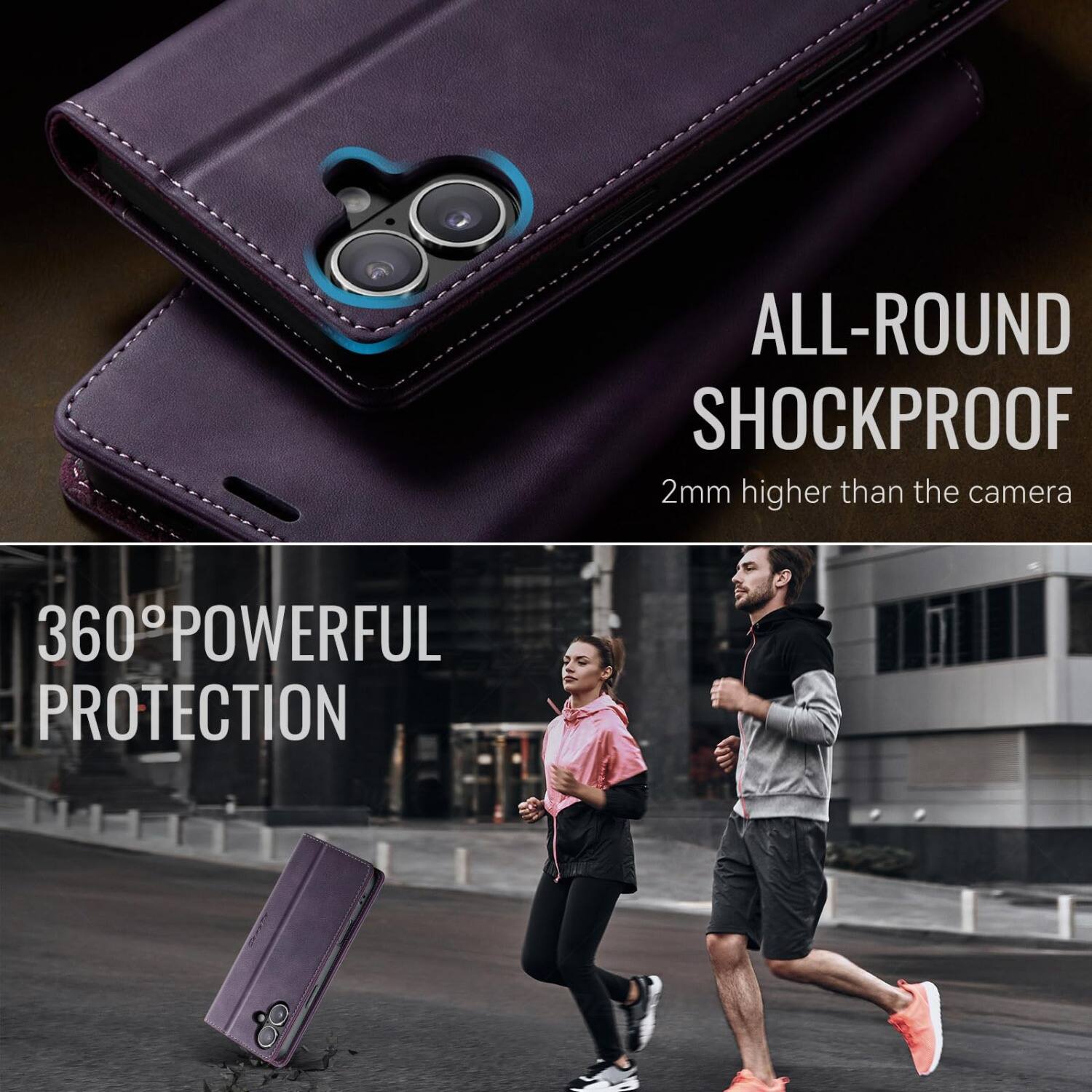 ALL-ROUND SHOCKPROOF  
2mm higher than the camera  

360° POWERFUL PROTECTION