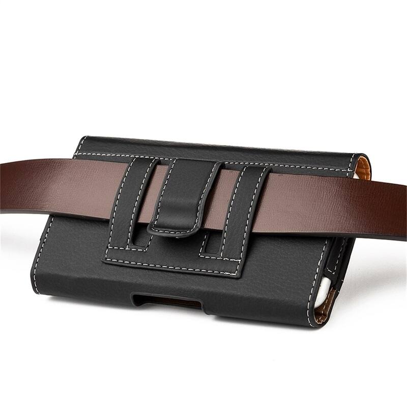 Alt View 5. LUXMO - LUXMO Large Horizontal Universal Phone Pouch - Black - Black.