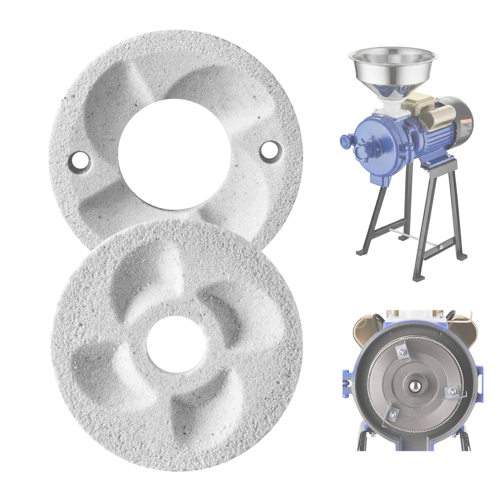 VEVOR - 2PCS Grinding Sheets for Electric Grain Mill Grinder, Marble Dry & Wet Grinding Discs, Replacement Grinding Plates - White price history on PriceWatchPro