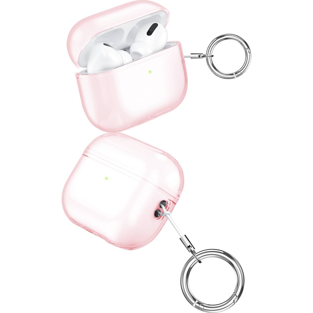 Alt View 11. SaharaCase - Hybrid Flex Series Case for Apple AirPods Pro (2nd Generation) - Transparent Pink.