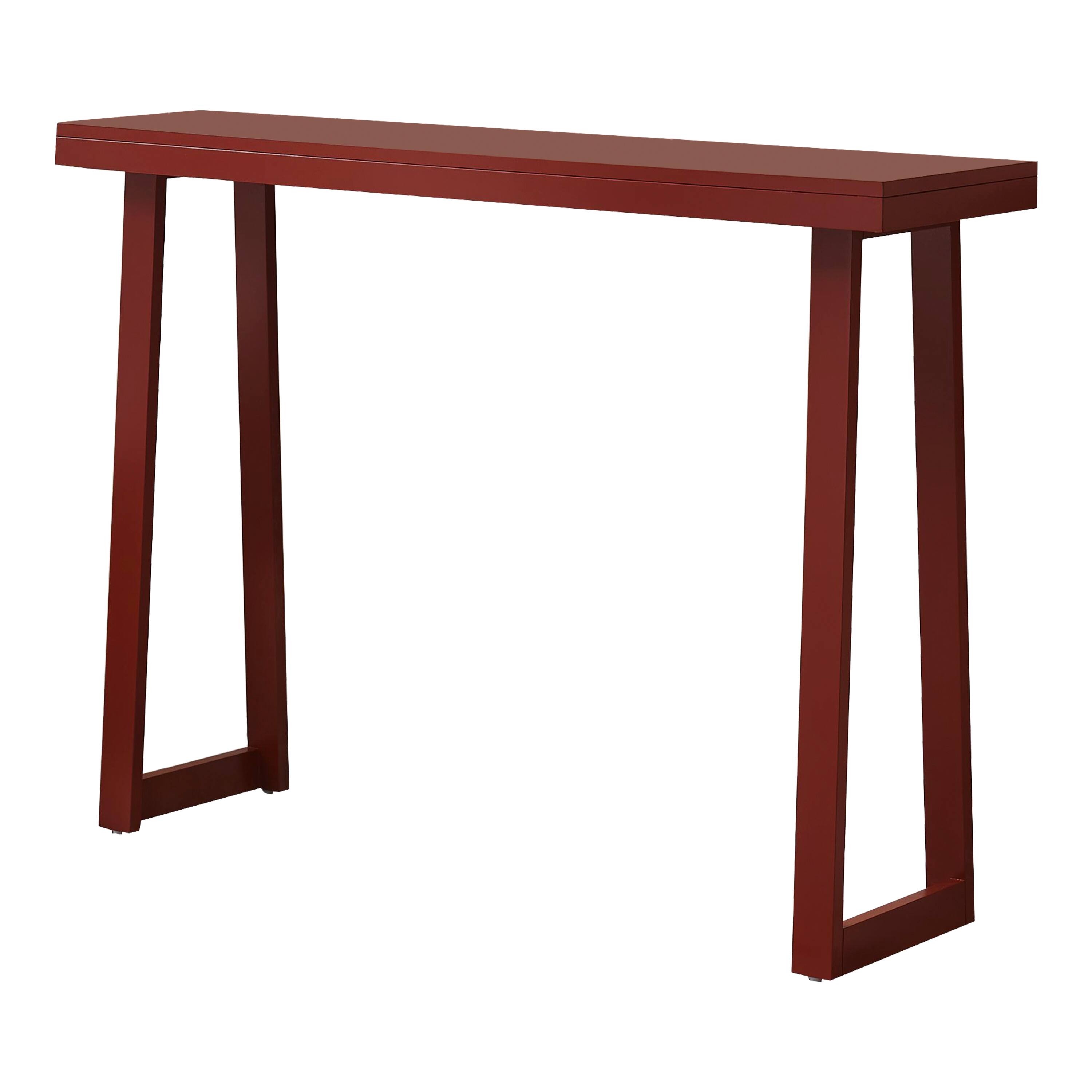 Angle. Kings Brand Furniture - Kings Brand Furniture Claude Narrow Console Table - Dark Red.