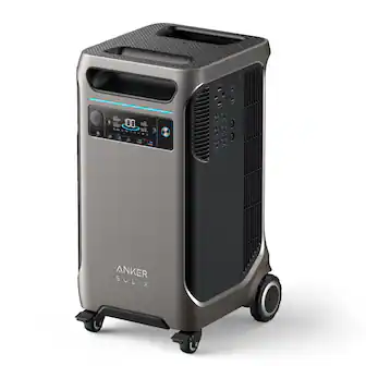 Anker - SOLIX F3800 Portable Power Station,3840Wh/6000W with 120V/240V,Solar Generator for Whole Home Backup,RVs&Power Outage (3800 Wh Capacity) - Dark Gray