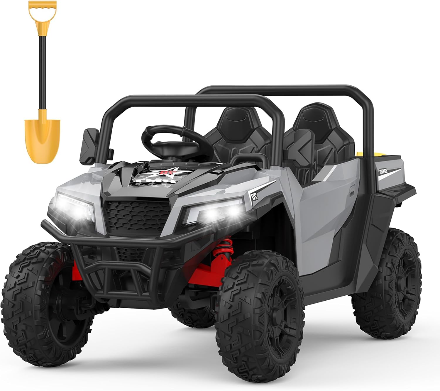 Front. Homhougo - 6V Electric Fire Truck Ride-On, Music & Light, Ages 3–5.