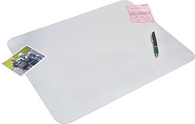 Alt View 1. Artistic - Artistic Krystal View Microban Vinyl Desk Pad, 12" x 17", Frosted White (60740MS) - Frosted White.
