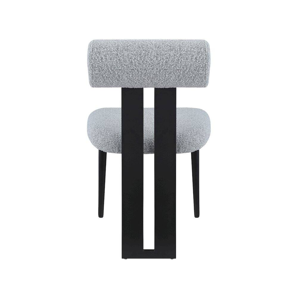 Alt View 1. Meridian Furniture - Dario Grey Boucle Fabric Dining Chair, Set of 2 - Grey.
