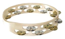 Tycoon Percussion - Double-Row Wooden Tambourine, Sturdy Siam Oak Frame, Bright-Sounding Mixed Brass & Steel Jingles