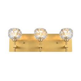 Elegant Lighting - Graham 3 Light Wall Sconce in Gold - Gold And Clear