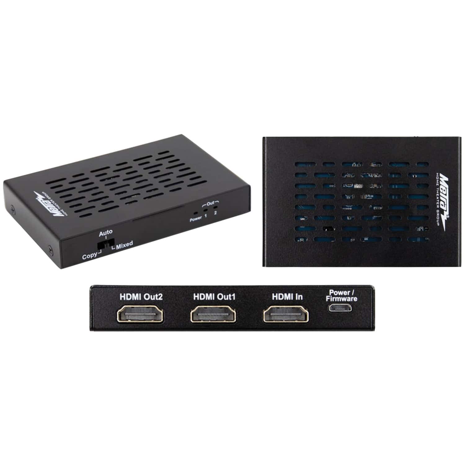 Ethereal - Cs-1x2hdmspl5 Hdmi Scaling Splitter With 1 Input And 2 Outputs, Cs-1x2hdmspl5 - Black