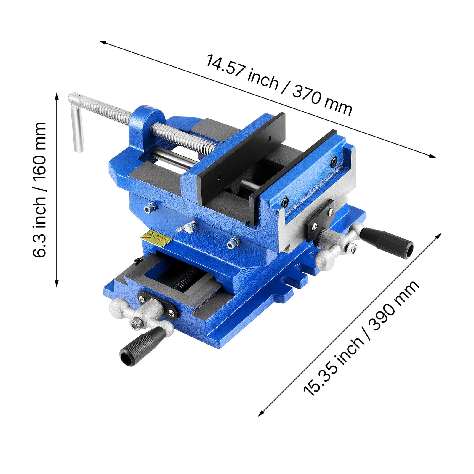 VEVOR Cross Slide Drill Press Vise, 6Inch Jaw Width, 2 Way X Y