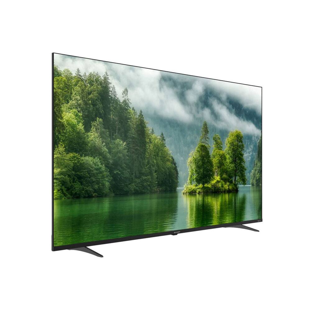 Left. Sharp - 75" 4K Ultra HD LED Roku TV - Black.