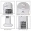 1. Convenient Built-in Handle
2. Oscillation & Rotating Speed Switch
3. Sturdy Round Base
4. Dense Netted Air Outlet