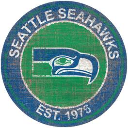 Fan Creations - Seattle Seahawks 24'' Round Heritage Logo Sign - Multicolor