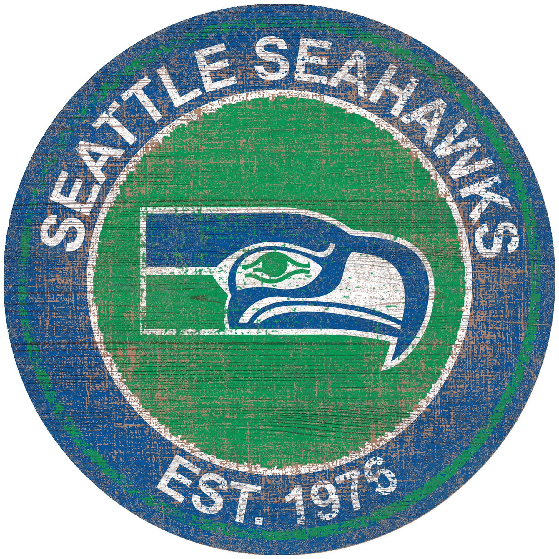 Fan Creations Seattle Seahawks 24'' Round Heritage Logo Sign Multicolor  4095908 - Best Buy, image size:900x900